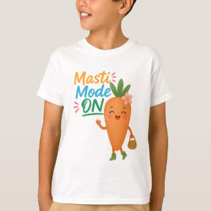 T-shirt amusant pour enfants "Cute Carrot Masti Mo