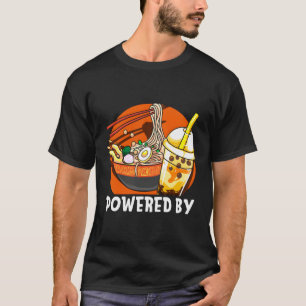 T-shirt Amusant Propulsé Par Ramen Bubble Tea Cute Anime K