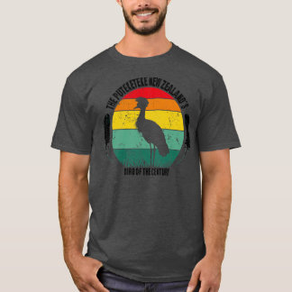T-shirt Amusant Puteketeke Nouvelle-Zélande Oiseau Du Sièc
