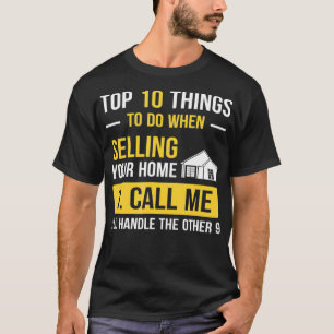 T-shirt Amusant Realtor Joke Nouvelle Maison Propriétaires