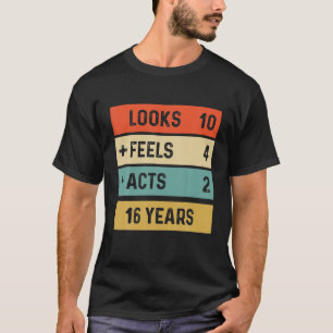 T-shirt Amusant Rétro 16E Anniversaire 16 Ans Né En 2000