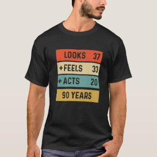 T-shirt Amusant Rétro 90E Anniversaire 90 Ans Né En 1933