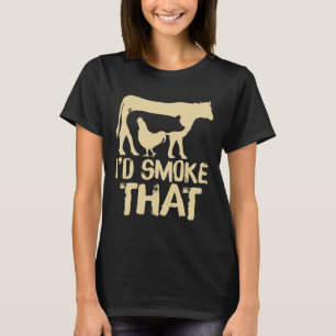 T-shirt Amusant Retro Bbq Party Fumeur Chef Papa Cadeau J’