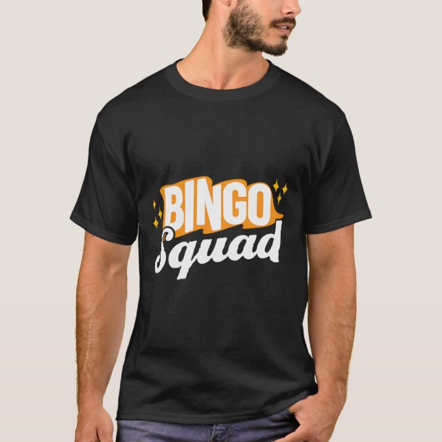 T-shirt Amusant Retro Style Bingo Squad Pour Bingo Night P (Devant)