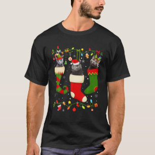 T-shirt Amusant Russe Bleu Stocker Noël Chaussettes Lumi