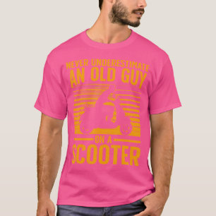 T-shirt Amusant Scooter Conception Pour Grand-Père Hommes