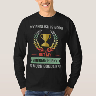 T-shirt Amusant style rétro Sibérien Husky Chien Propriéta