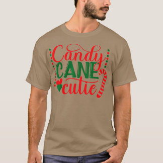 T-shirt Amusant Sucre de canne Cutie Sucre de canne de Noë