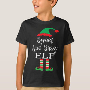 T-shirt Amusant Sweet Et Sy Elf Xmas Famille Jumelé