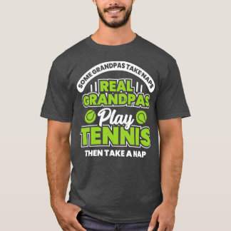 T-shirt Amusant Tennis Grand-père Grand-père Cadeau