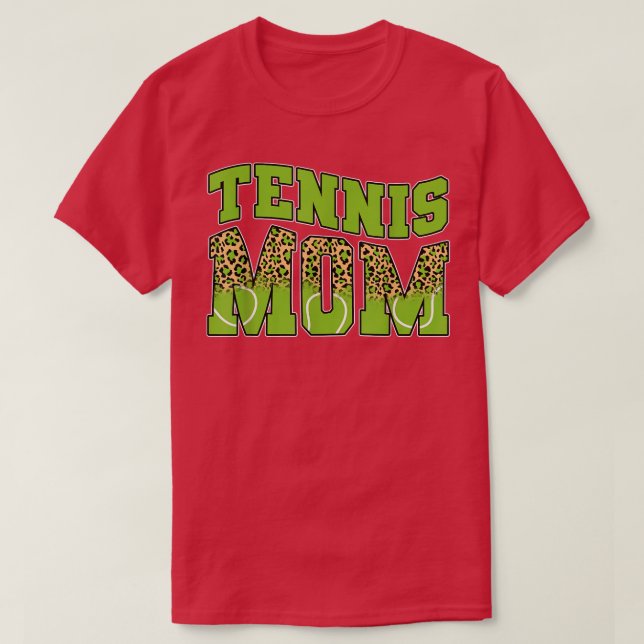 T-shirt Amusant Tennis Maman Mama Sport Lover Leopard Jour (Design devant)
