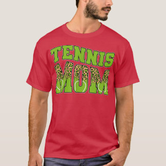 T-shirt Amusant Tennis Maman Mama Sport Lover Leopard Jour