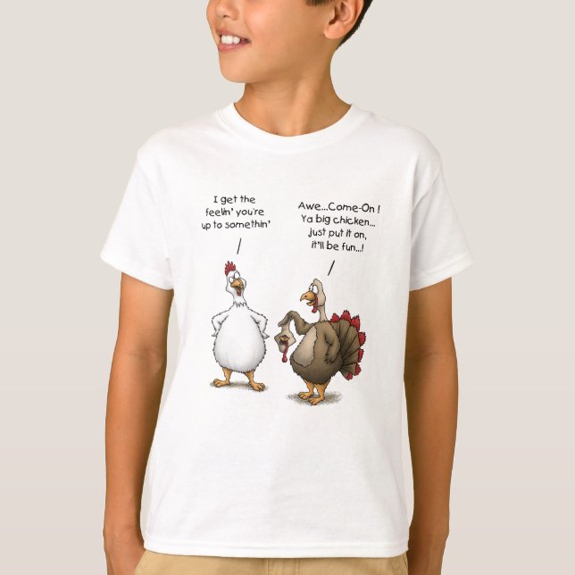 T-shirt Amusant Thanksgiving Big Chicken It's Amusement Tu (Devant)