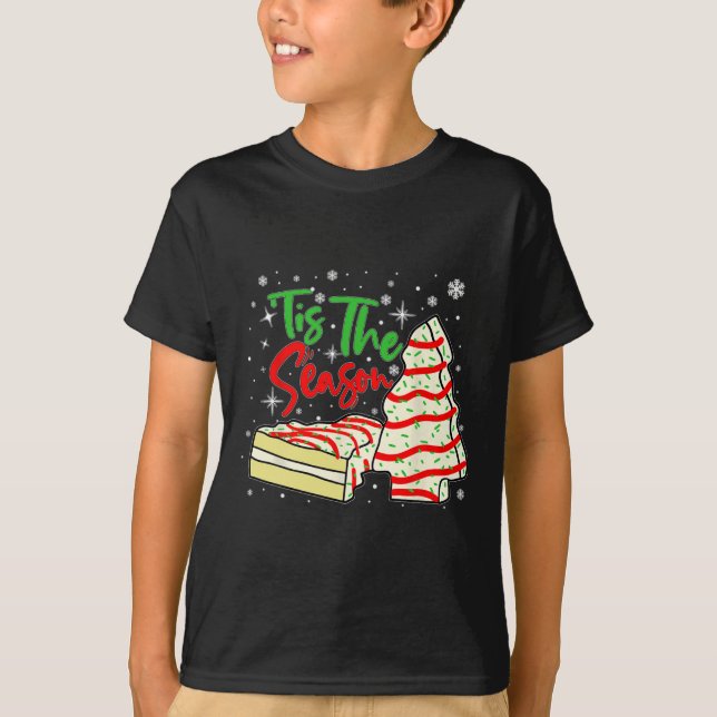 T-shirt Amusant Tis Season Design Christmas Tree Cakes Deb (Devant)