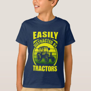 T-shirt amusant tracteur aimant l'agriculture mot art 