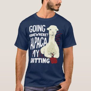 T-shirt Amusant Tricot Lover Alpaca Knitter Cadeau
