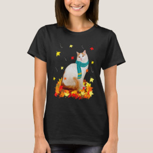 T-shirt Amusant Turkish Van Action de grâce Automne Chat C