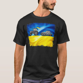 T-shirt Amusant ukrainien Tractor Tractor Tank Mème Ukrain