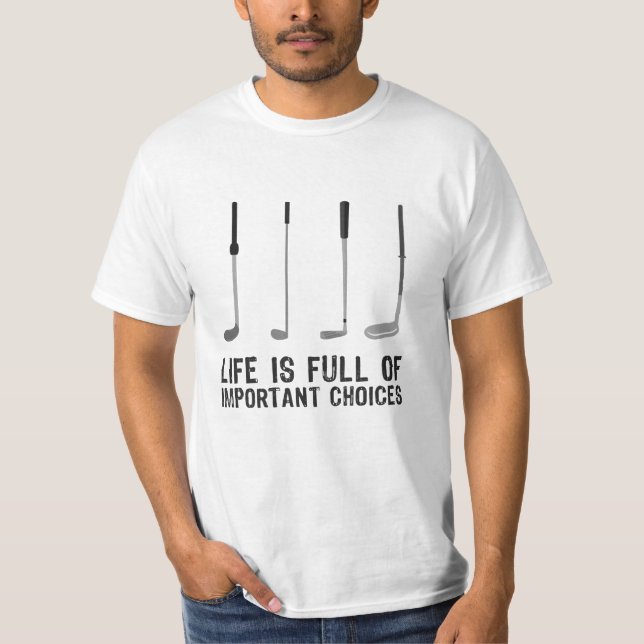 T-shirt Amusant Ventilateur de golf Choix importants Cadea (Devant)