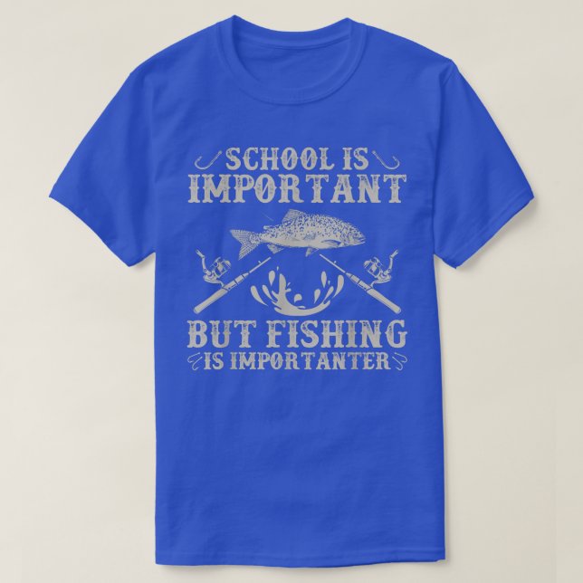 T-shirt Amusant Ventilateur de pêche Graphisme Enfants Fil (Design devant)