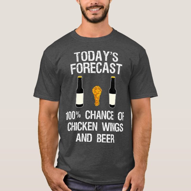 T-shirt Amusant Ventilateur de poulets d'aile aujourd'hui  (Devant)