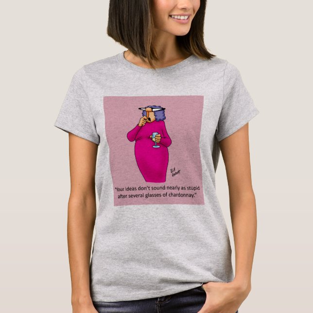 T-shirt Amusant vin Humour Tee - shirt (Devant)