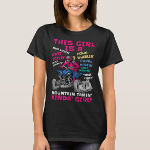T-shirt Amusant VTT quad équitation Girl All Terrain Quatr