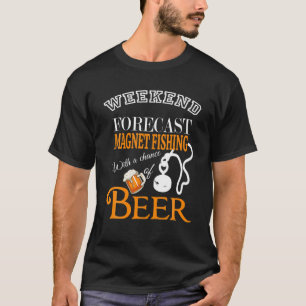 T-shirt Amusant Weekend Prévision Aimant Pêche Beer Love