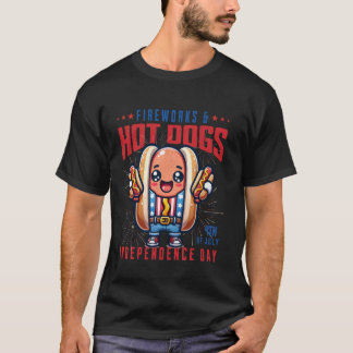 T-shirt Amusante America day Franchement américain hot-dog