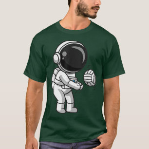 T-shirt Amusante astronaute volleyball Joueuse-cadeau femm