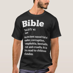 T-shirt Amusante athée anti-religion Bible athéisme 