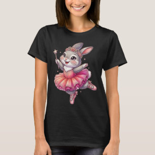 T-shirt Amusante Ballerine Lapin Mignon Art Lapin Ballet