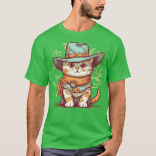 T-shirt Amusante Cat Cowboy Cowgirl Meow Howdy Meowdy 15