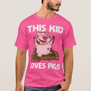 T-shirt Amusante Conception De Cochon Pour Enfants Garçons