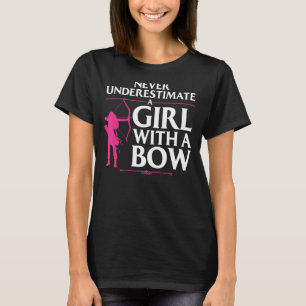 T-shirt Amusante Conception De Tir À L'Arc Pour Filles Fem