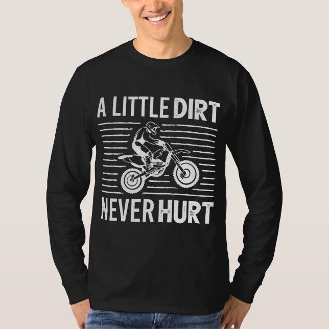 T-shirt Amusante Conception De Vélo Dirt Pour Enfants Garç (Devant)
