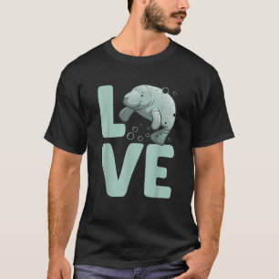 T-shirt Amusante Conception Manatee Pour Hommes Femmes Enf