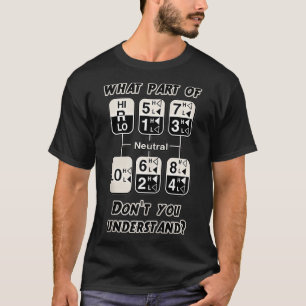 T-shirt Amusante Conception Trucker Pour Homme Femme Condu
