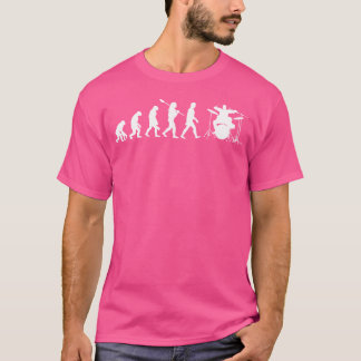 T-shirt Amusante Évolution Drummer D'Un Homme Design Pour 