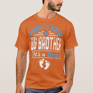 T-shirt Amusante Famille Fier Nouveau Grand Frère C'est un