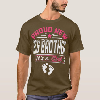 T-shirt Amusante Famille Fière Nouveau Grand Frère C'est u