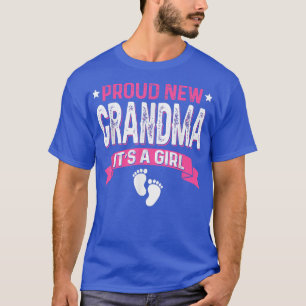 T-shirt Amusante Famille Genre Révèle Fier Nouveau Grand-m