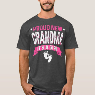 T-shirt Amusante Famille Genre Révèle Fier Nouveau Grand-m