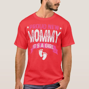 T-shirt Amusante Famille Genre Révéler Fier Nouvelle Maman
