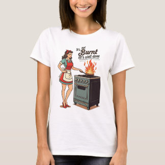 T-shirt Amusante Femme Cuisine Plaisanter Vintage Lady Art