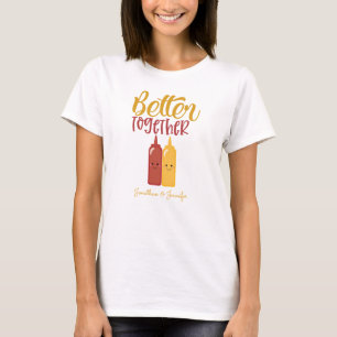 T-shirt Amusante femme personnalisée Couples de Ketchup à