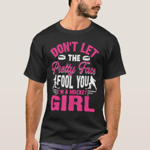 T-shirt Amusante Fille Hockey Pour Femmes Enfants Hockey S