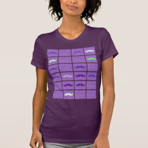 T-shirt Amusante Fille pourpre Moustaches
