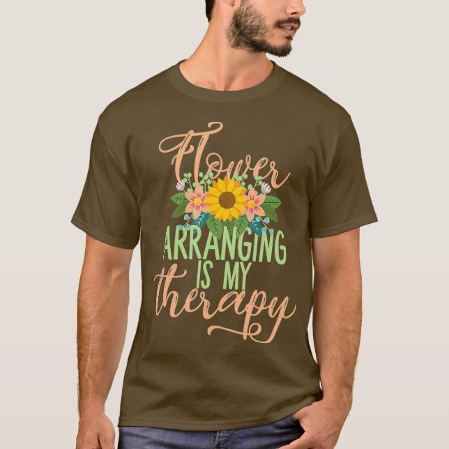 T-shirt Amusante Fleur Organiser Bouquet Design Pour (Devant)