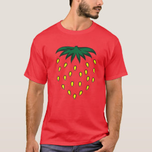 T-shirt Amusante fraise Halloween Berry Rouge Simple Costu